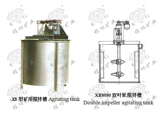 XB型矿用搅拌槽 Agitating tank XB8080双叶轮搅拌槽 Double impeller agitating tank